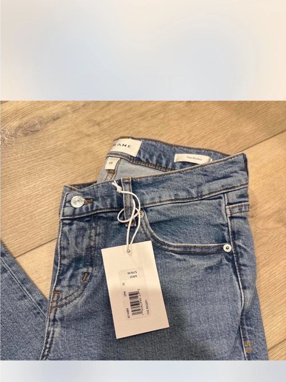 Frame The Rodeo Low Rise Denim in color Spirit - Picture 4 of 5